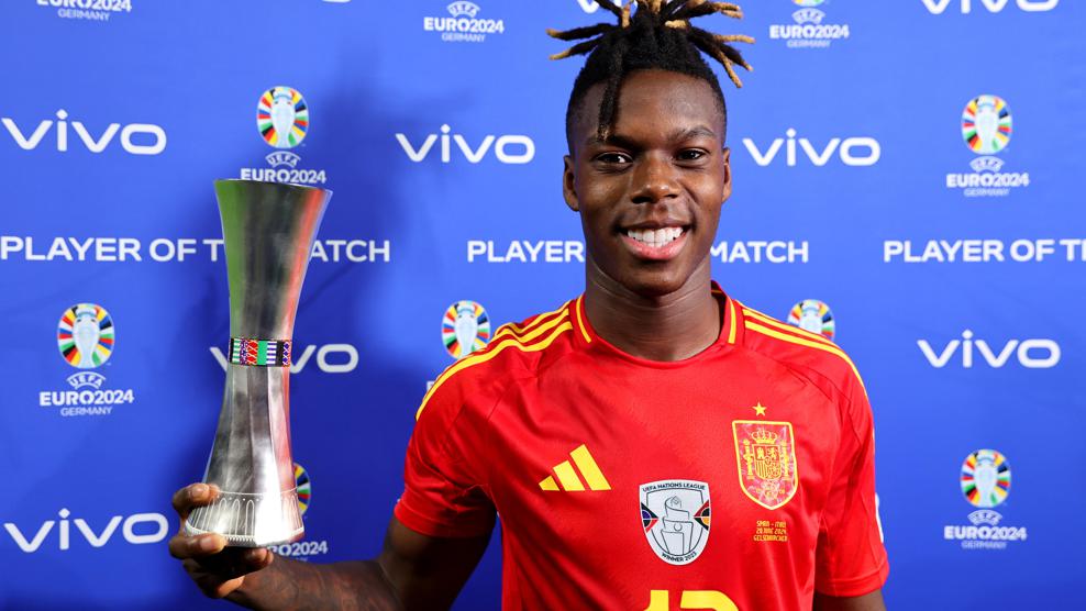 尼科·威廉姆斯荣获本场最佳球员称号